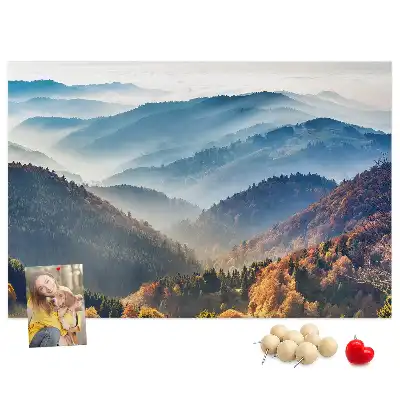 Hegyi táj mintás parafa üzenőtábla