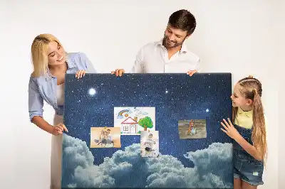 Éjszakai égbolt mintás fali parafa üzenőtábla