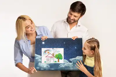 Éjszakai égbolt mintás fali parafa üzenőtábla
