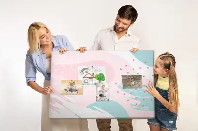 Fali parafa üzenőtábla pasztell absztrakció mintával