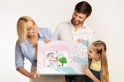 Fali parafa üzenőtábla pasztell absztrakció mintával
