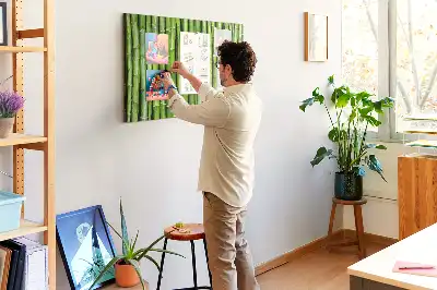 Bambuszfal parafatábla