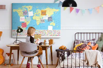 Klasszikus világtérkép parafatábla