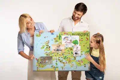Parafa világtérkép üzenőtábla zászlókkal