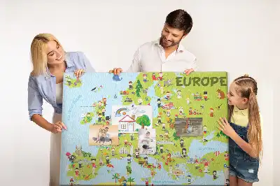 Parafa világtérkép üzenőtábla zászlókkal