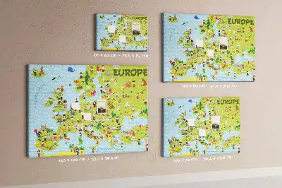 Parafa világtérkép üzenőtábla zászlókkal