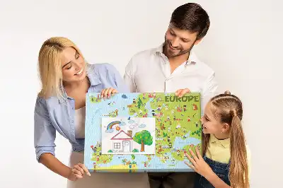 Parafa világtérkép üzenőtábla zászlókkal