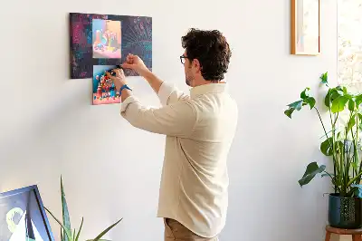 Egzotikus virágok mintás fali parafa üzenőtábla