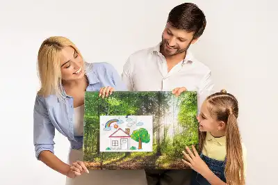 Erdő napkelte mintás fali parafa üzenőtábla