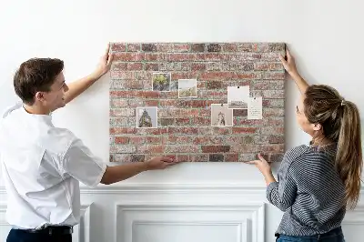 Parafa üzenőtábla téglafal mintával