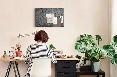 Fali parafa üzenőtábla vulkáni kőzet mintával