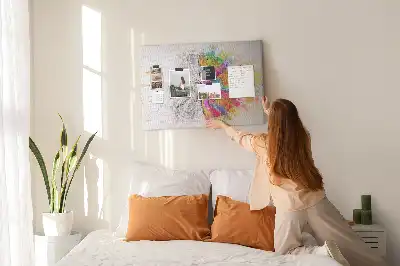 Kreatív elme grafikás parafa üzenőtábla