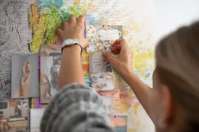 Kreatív elme grafikás parafa üzenőtábla