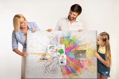 Kreatív elme grafikás parafa üzenőtábla