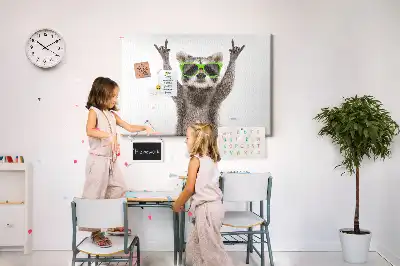 Parafa üzenőtábla mosómedve mintával
