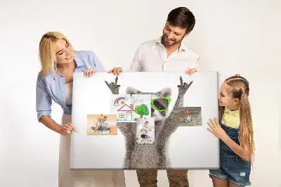 Parafa üzenőtábla mosómedve mintával