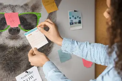 Parafa üzenőtábla mosómedve mintával