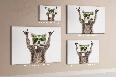 Parafa üzenőtábla mosómedve mintával