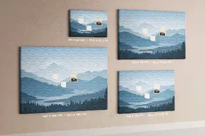 Hegylánc panoráma mintás fali parafa üzenőtábla