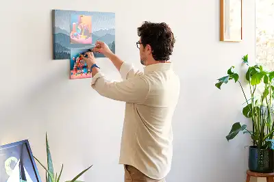 Hegylánc panoráma mintás fali parafa üzenőtábla