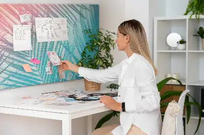 Trópusi pálma mintás parafafali tábla