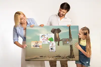 Fali parafa üzenőtábla Elefánt a fán mintával