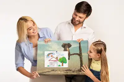Fali parafa üzenőtábla Elefánt a fán mintával