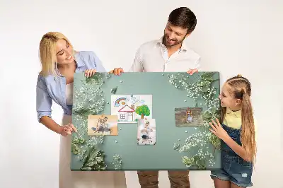 Finom virágok mintás parafa üzenőtábla