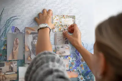 Fali parafa üzenőtábla Pillangó a réten mintával