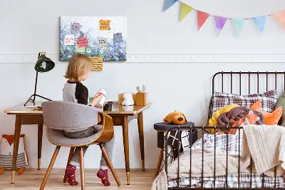 Fali parafa üzenőtábla Pillangó a réten mintával