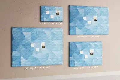 Geometriai absztrakt háromszöges parafatábla