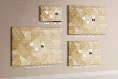 Modern háromszög kompozíció parafa üzenőtábla