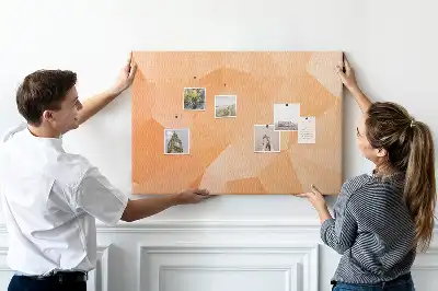 Geometriai háromszög formájú parafatábla
