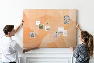 Geometriai háromszög formájú parafatábla