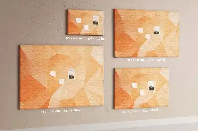 Geometriai háromszög formájú parafatábla