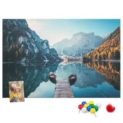 Fali parafa üzenőtábla Csónakok a tavon