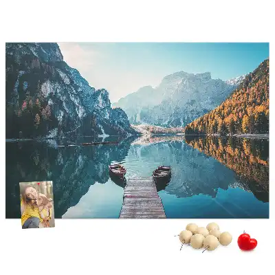 Fali parafa üzenőtábla Csónakok a tavon
