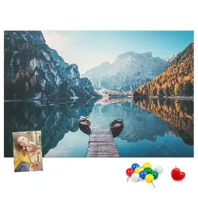Fali parafa üzenőtábla Csónakok a tavon