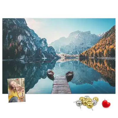 Fali parafa üzenőtábla Csónakok a tavon