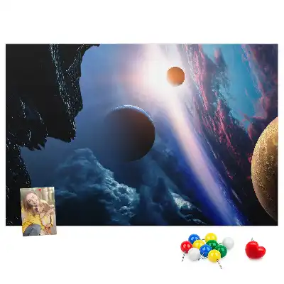 Nagy galaxis mintás parafa üzenőtábla