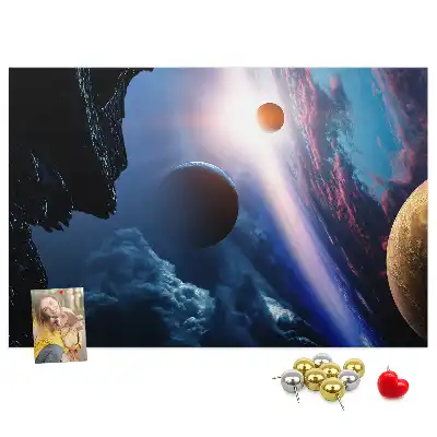 Nagy galaxis mintás parafa üzenőtábla