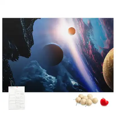 Nagy galaxis mintás parafa üzenőtábla