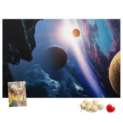 Nagy galaxis mintás parafa üzenőtábla