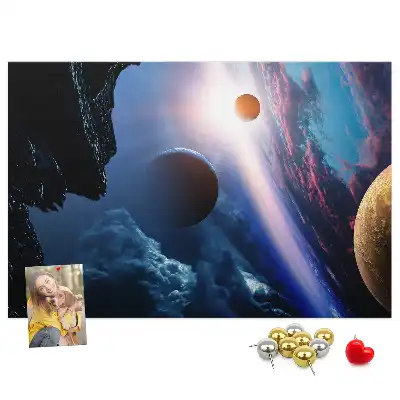 Nagy galaxis mintás parafa üzenőtábla