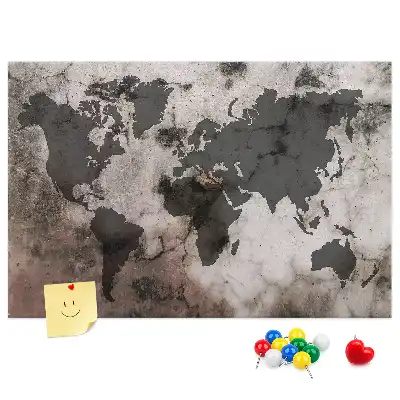 Parafatábla építészeti beton térképpel