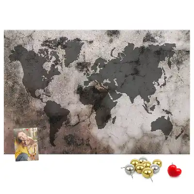 Parafatábla építészeti beton térképpel