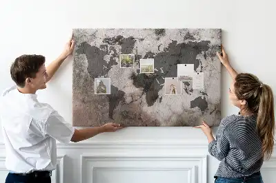 Parafatábla építészeti beton térképpel