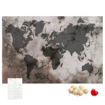Parafatábla építészeti beton térképpel