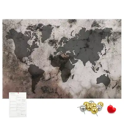Parafatábla építészeti beton térképpel
