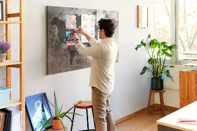 Parafatábla építészeti beton térképpel
